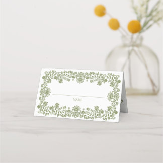 Carte De Placement Talavera vert sauge mariage mexicain