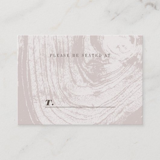 Carte De Placement Tan Rustic Woodgrain Texture Mariage de automne d' (Devant)