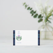 Carte De Placement Tartan écossais traditionnel et chardon écossais (Debout devant)