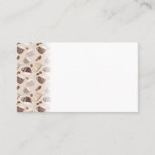 Carte De Placement Tasses à café Grains Brown Consommation d'amant à (Devant)