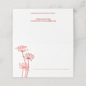 Carte De Placement Tchervil rouge orangé mariage (Extérieur déplié)