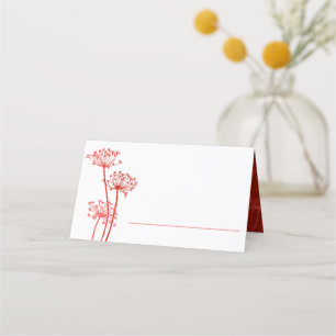 Carte De Placement Tchervil rouge orangé mariage