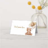 Carte De Placement Teddy Bear Balloon 1er Anniversaire Tente Place Ca (Devant)