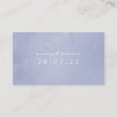 Carte De Placement teintes du Mariage floral bleu (Dos)