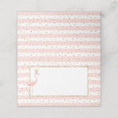 Carte De Placement Tente à nourriture petite or rose flamant rose (Extérieur déplié)