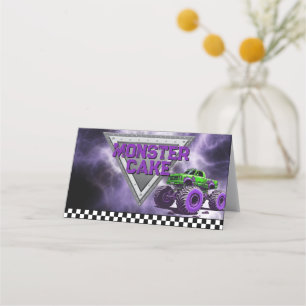 Carte De Placement Tente de Étiquette Monster Truck