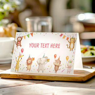 Carte De Placement Tente de nourriture pour anniversaire d'enfants An