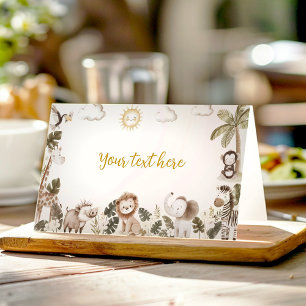 Carte De Placement Tente de nourriture pour fête d'anniversaire Safar
