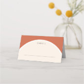 Carte De Placement Terracotta Arc moderne simple boho Place Card (Dos)