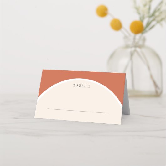 Carte De Placement Terracotta Arc moderne simple boho Place Card (Devant)