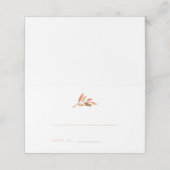 Carte De Placement Terracotta Automne Feuilles Mariage Plié (Extérieur déplié)
