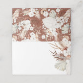 Carte De Placement Terracotta Blanc Floral Boho Botanique Élégant (Extérieur déplié)