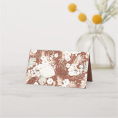 Carte De Placement Terracotta Blanc Floral Boho Botanique Élégant (Dos)