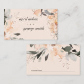 CARTE DE PLACEMENT TERRACOTTA BLEU COULEUR D'EAU BROWN MARIAGE FLORAL (Devant / Derrière)