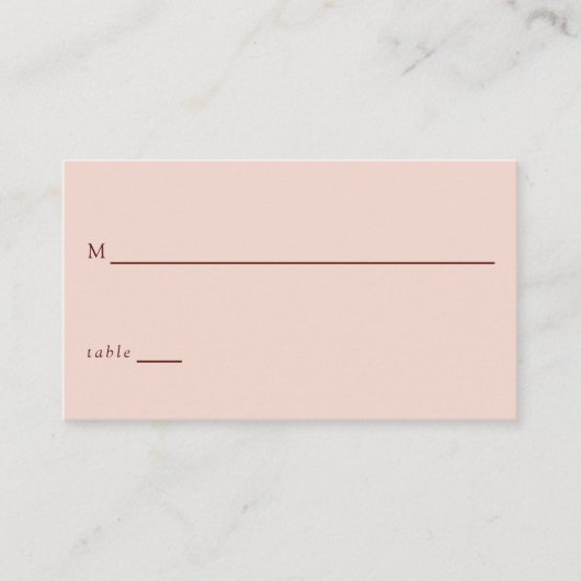 Carte De Placement Terracotta Bohême Mariage traditionnel moderne (Devant)