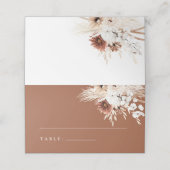 Carte De Placement Terracotta Boho Floral Mariage Plaques (Extérieur déplié)