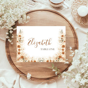 Carte De Placement Terracotta Calla Lily Mariage Aquarelle Boho