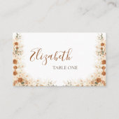 Carte De Placement Terracotta Calla Lily Mariage | Aquarelle Boho (Devant)