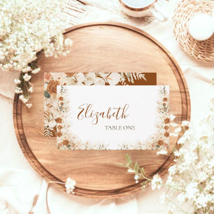 Carte De Placement Terracotta Calla Lily Mariage Aquarelle Florale