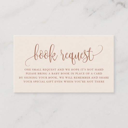 Carte De Placement Terracotta Joli Script Boho Demande de réservation (Devant)