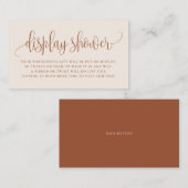 Carte De Placement Terracotta Joli Script Boho Display (Devant / Derrière)