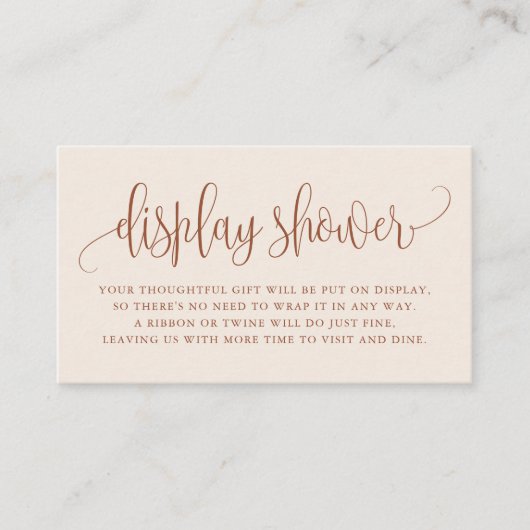 Carte De Placement Terracotta Joli Script Boho Display (Devant)