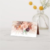 Carte De Placement Terracotta Pampas Grass Mariage Carte de Place (Dos)