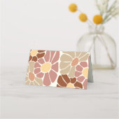 Carte De Placement Terracotta Retro Super Boho Chic Floral Mariage (Dos)