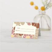 Carte De Placement Terracotta Retro Super Boho Chic Floral Mariage (Devant)