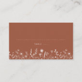 Carte De Placement Terracotta Rustic Floral Automne Fleur sauvage Mar (Devant)