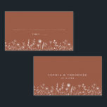 Carte De Placement Terracotta Rustic Floral Automne Fleur sauvage Mar<br><div class="desc">Aidez les clients à trouver leur place avec cette belle carte de place aux accents floraux en terre cuite. Idéales pour les mariages d’automne ou de boho, ces cartes peuvent être personnalisées avec le nom et le numéro de table de chaque invité. Imprimer et écrire à la main ou customiser...</div>