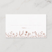 Carte De Placement Terracotta Rustic Floral Automne Fleur sauvage Mar (Devant)