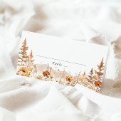 Carte De Placement Terracotta Wildflower Mountain Wedding Place Card