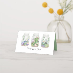 Carte De Placement Terrarium Floral Succulent de la Élégante Fiesta s