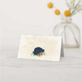 Carte De Placement terre cuite tonalité marine floral vert mariage (Dos)