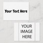 Carte De Placement Texte personnalisé (Devant / Derrière)