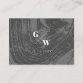 Carte De Placement Texture de bois rustique blanc pour mariage d'hive (Dos)