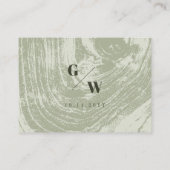 Carte De Placement Texture de bois rustique vert pour mariage de prin (Dos)