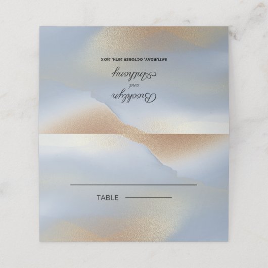 Carte De Placement Texture dorée de luxe (Extérieur déplié)