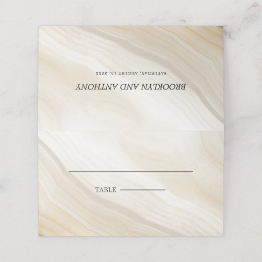 Carte De Placement Texture en marbre beige (Extérieur déplié)