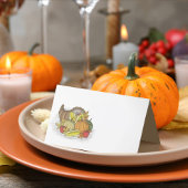 Carte De Placement Thanksgiving Cornucopia Verdure Élégant automne
