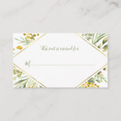 Carte De Placement Thanksgiving Friendsgiving Watercolor Green (Devant)