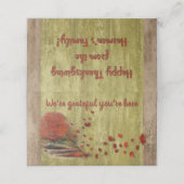 Carte De Placement Thanksgiving Paysage Feuille en chute libre (Extérieur déplié)