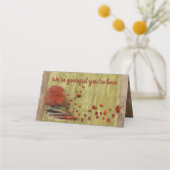 Carte De Placement Thanksgiving Paysage Feuille en chute libre (Devant)