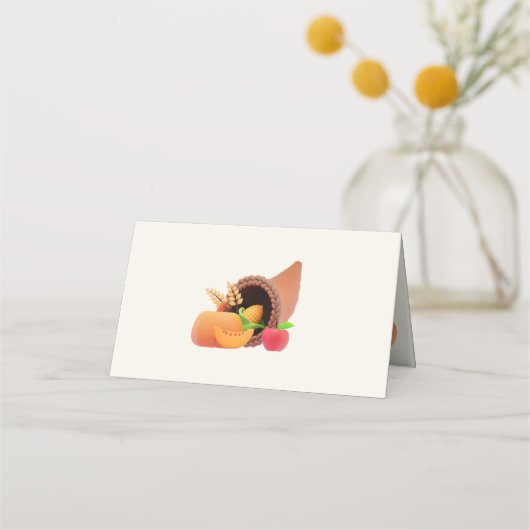Carte De Placement Thanksgiving Turkey Bird (Dos)