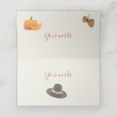 Carte De Placement Thanksgiving Turkey Bird (Intérieur déplié)