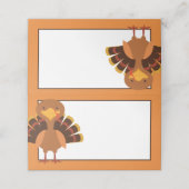 Carte De Placement Thanksgiving Turquie | Écrivez le nom de votre inv (Extérieur déplié)