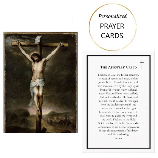 Carte De Placement The Apostles' Creed Catholic Prayer Card          