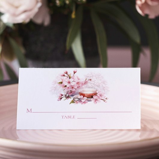 Carte De Placement Thé de mariage au sakura