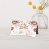 Carte De Placement Thé de mariage rose poussiéreux (Devant)